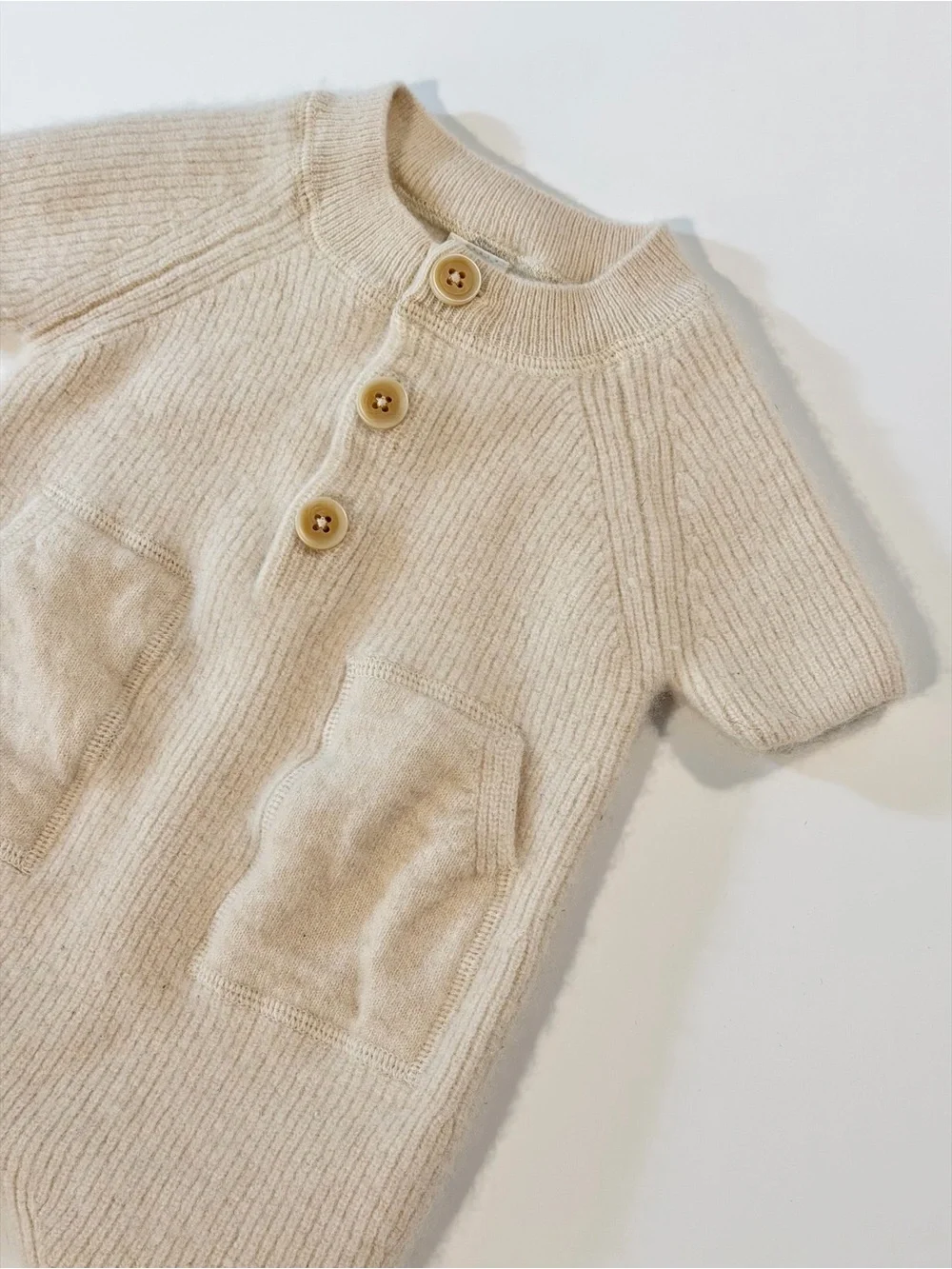 Banana Republic Cashmere Baby One Piece Jumper 0-3 Months Ivory Luxury Heirloom